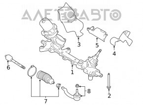 Tija de directie dreapta Nissan Altima 19 - nou original OEM