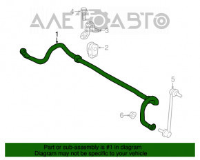 Stabilizatorul frontal Nissan Leaf 18-23 mm