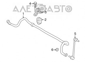 Stabilizatorul frontal Nissan Leaf 18-23 mm