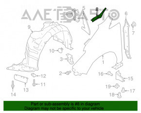 Garnitura stergatorului de parbriz stanga Nissan Leaf 18- noua originala OEM