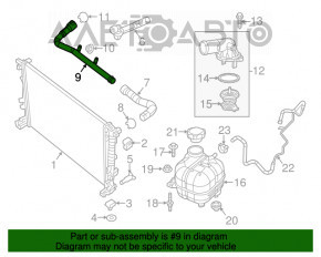 Furtunul de răcire superior al radiatorului Jeep Cherokee 19-21 3.2 spate nou original