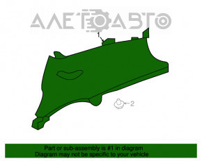 Capac spate dreapta Nissan Leaf 18- gri.