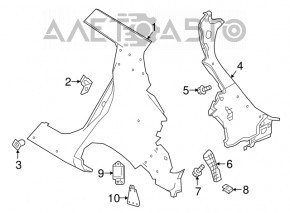 Aripa spate dreapta Nissan Leaf 18-