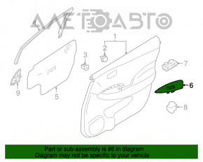 Capacul de control al geamului electric din față dreapta Nissan Leaf 18-