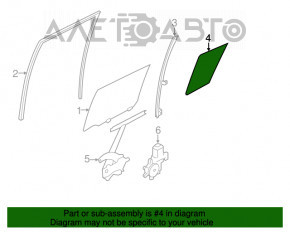 Стекло двери треугольник заднее левое Nissan Leaf 18-