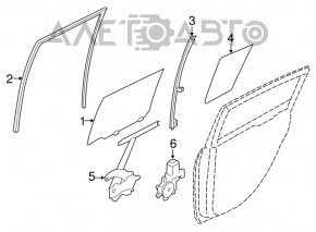 Стекло двери треугольник заднее левое Nissan Leaf 18-