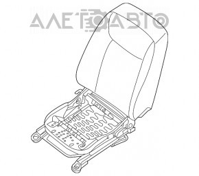 Scaunul pasagerului Nissan Leaf 18 - fără airbag, manual, tapițerie neagră.