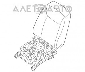 Scaunul șoferului Nissan Leaf 18- fără airbag, manual, tapițerie neagră.
