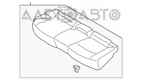 Rândul din spate al locurilor 2 pentru Nissan Leaf 18-22, material textil negru.