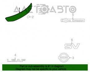 Capac portbagaj Nissan Leaf 18-