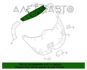 Capacul portbagajului superior al usii Nissan Leaf 18- gri a devenit albicios din plastic.