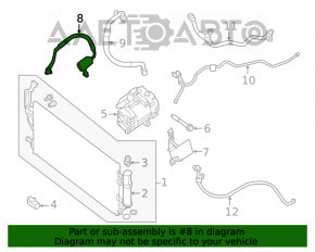 Tubul de aer condiționat condensator-compresor Nissan Leaf 18-21