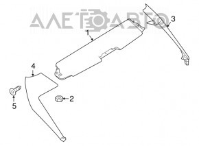 Spoilerul portbagajului central Nissan Leaf 18-