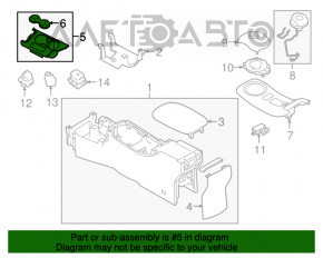 Consola frontală cu suporturi pentru pahare Nissan Leaf 18-