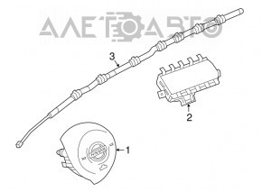 Airbag-ul de pasager din bordul Nissan Leaf 18-19