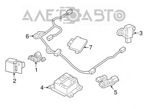 Senzor airbag dreapta spate Nissan Leaf 18-