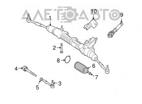 Bară de direcție dreapta Mercedes W221 06-13 RWD