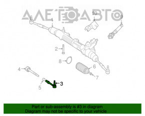 Bară de direcție cu capăt de tijă dreapta Mercedes W221 06-13 RWD