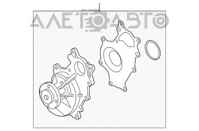 Pompa de răcire cu apă pentru Ford Mustang mk6 15- 3.7