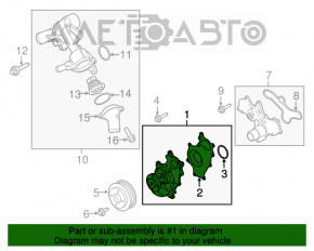 Pompa de răcire cu apă pentru Ford Mustang mk6 15- 3.7