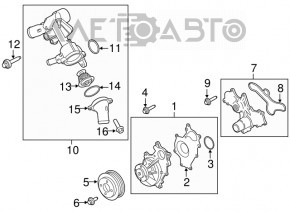 Pompa de răcire cu apă pentru Ford Mustang mk6 15- 3.7