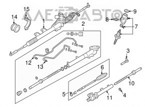 Рулевой наконечник левый Nissan 350z 03-08 CTR