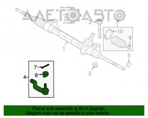 Capăt de direcție dreapta Toyota Rav4 13-18 nou neoriginal CTR