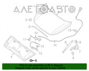 Clipsuri de izolare a capotei Nissan Murano Z52 15 - set de 8 bucăți.