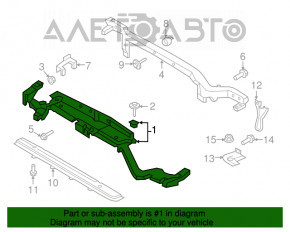 Suportul superior al radiatorului Lincoln MKX 16- plastic