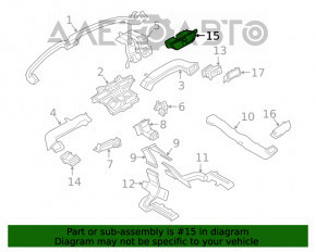 Conducta de aerisire a panoului frontal central Ford Escape MK4 20-