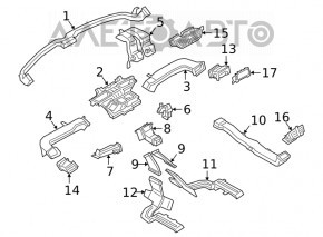 Conducta de aerisire a panoului frontal central Ford Escape MK4 20-