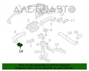 Conducta de aerisire a panoului frontal stâng Ford Escape MK4 20-