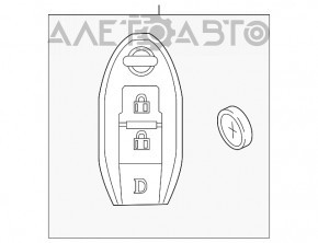 Ключ smart Nissan Leaf 18-19 4 кнопки