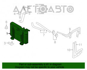 Radiator de ulei de răcire Mitsubishi Outlander 14-21 2.4, 3.0 automat, tip 2