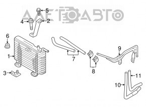 Radiator de ulei de răcire Mitsubishi Outlander 14-21 2.4, 3.0 automat, tip 2