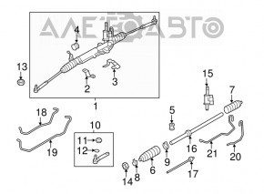 Bară de direcție dreapta Subaru B9 Tribeca 06-07 nou OEM original