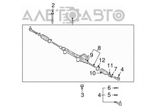 Capăt de direcție stânga Lexus GX470 03-09 nou OEM original