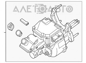 Главный тормозной цилиндр с ваккумным усилителем в сборе Nissan Leaf 18-22 с бачком и крышкой под R16, 40 kWh