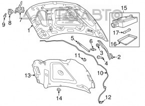 Clipsuri de izolare a capotei Chrysler 200 15-17 set de 8 bucăți