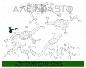 Suportul de evacuare din față dreapta pentru Audi A6 C7 12-18, nou, original OEM