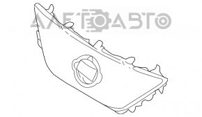 Grila radiatorului cu emblema Nissan Leaf 18-22, sub radar, fără cameră.