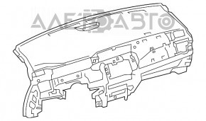 Panoul frontal cu AIRBAG pentru Nissan Leaf 18-19, negru, cu capac zgâriat.