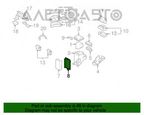 Capacul de presiune al cutiei de siguranțe a motorului Lexus RX400h 06-08 este rupt de la fixare.