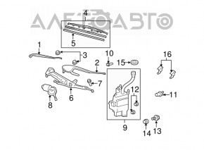 Бачок омывателя Lexus RX400h 06-08 с горловиной