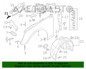 Garnitura aripă-far stânga Audi A5 F5 17- ruptă fixare