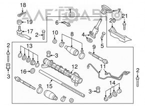 Bară de direcție dreapta Mazda3 2.3 03-08 nouă, neoriginală GSP.