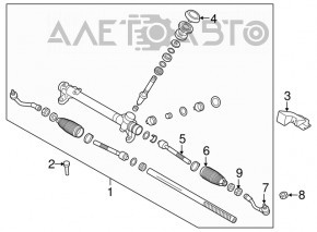 Capăt de direcție dreapta Kia Sorento 16-18 pre-restilizare nou aftermarket CTR