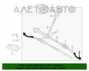 Capăt de direcție dreapta Kia Forte 4d 14-18 CTR