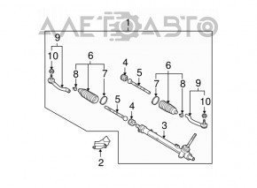 Capăt de direcție stânga Nissan Rogue 07-12 nou aftermarket CTR