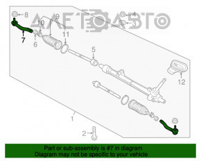 Capăt de direcție stânga Nissan Versa Note 13-19 nou neoriginal CTR